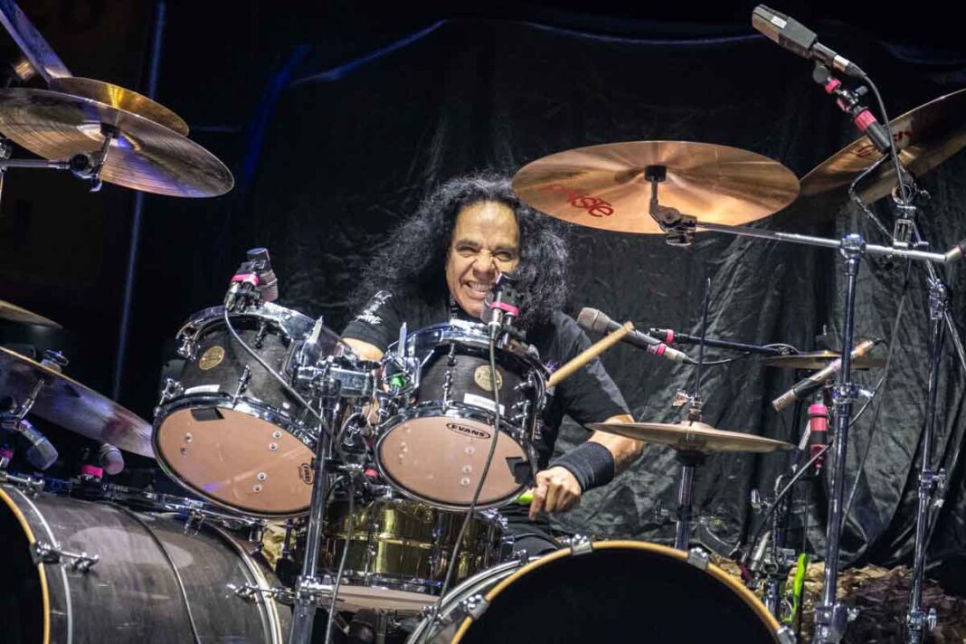 Gonzo Sandoval - Armored Saint - Eventim Apollo, London - 28 September 2025. Photo: Steve Ritchie