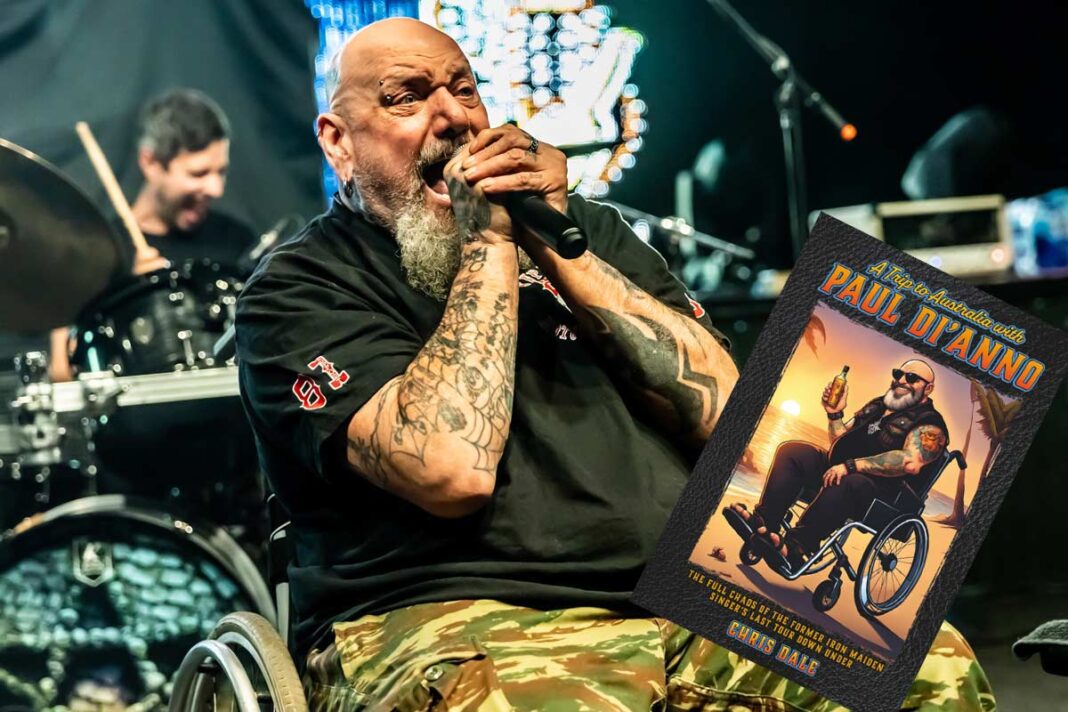 Paul Di’Anno on tour in Australia, 2024 — a brutal, honest journey captured in Chris Dale’s unfiltered memoir. Photo: Robert Sutton/MetalTalk