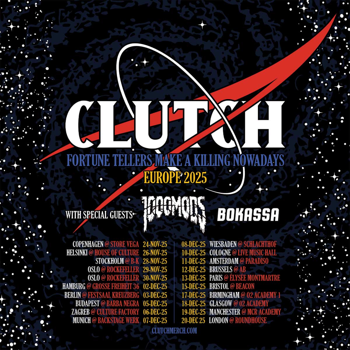 Clutch - Fortune Tellers Make a Killing Nowadays Tour | MetalTalk - Heavy Metal News Reviews and Interviews Clutch - Fortune Tellers Make a Killing Nowadays Tour