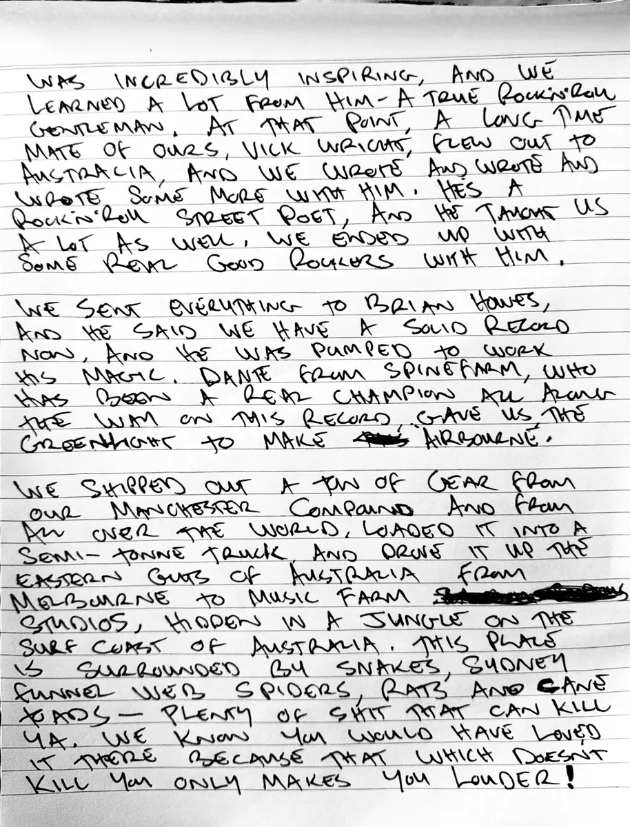 Joel O'Keeffe - an open letter to Motörhead legend Lemmy.