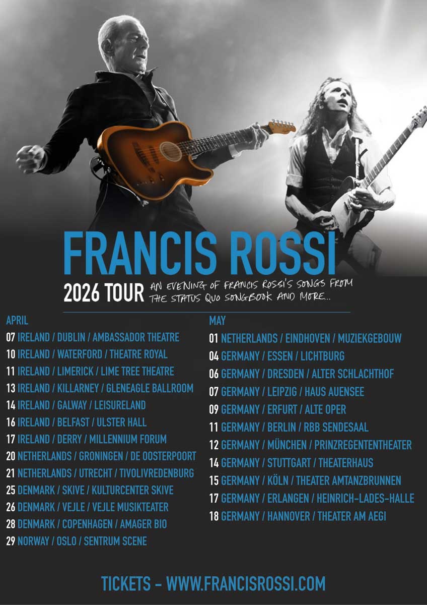 An Evening Of Francis Rossi's Songs From The Status Quo Songbook And More
