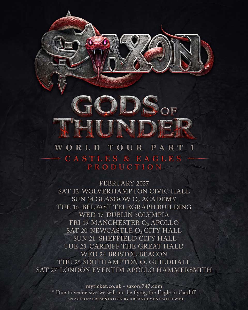 Saxon - God Of Thunder World Tour Part One Poster