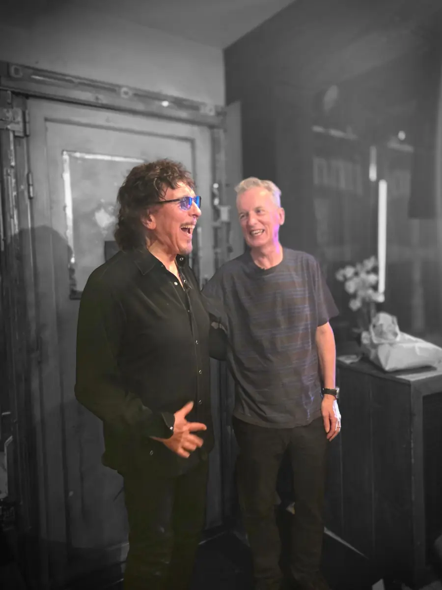 Tony Iommi and Frank Skinner - The Actress Bishop Birmingham Photo Rhys TaggMetalTalk | MetalTalk - Heavy Metal News Reviews and Interviews Tony Iommi and Frank Skinner - The Actress & Bishop, Birmingham. Photo: Rhys Tagg/MetalTalk