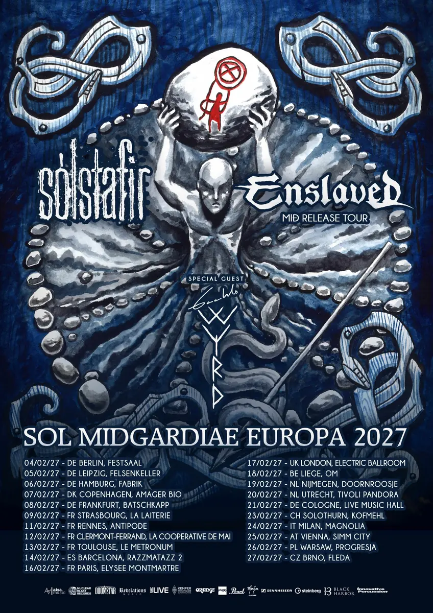 Enslaved will hit the road across the UK and Europe in February 2027 on a co-headline tour with Icelands Sólstafir | MetalTalk - Heavy Metal News Reviews and Interviews Enslaved will hit the road across the UK and Europe in February 2027 on a co-headline tour with Iceland's Sólstafir